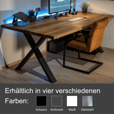 Tischgestell light x stahl farbe