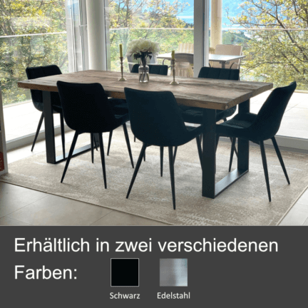 Tischgestell ultra light u stahl farbe